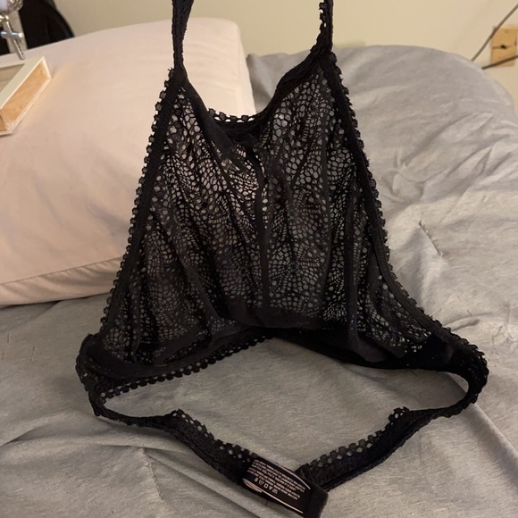 Black High Neck Bralette - Picture 3 of 4